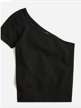 J.Crew One-Shoulder Black Women's Sweater Top Small